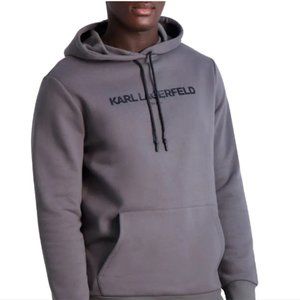 NWT Karl Lagerfeld Paris Embossed Logo Hoodie M